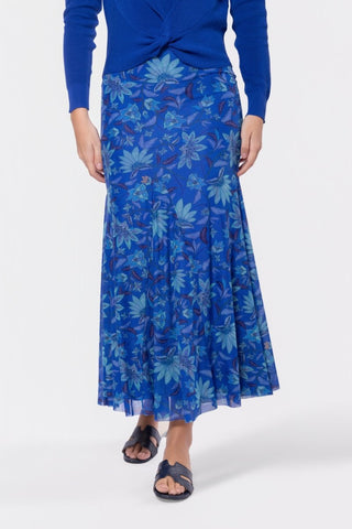 Natalia Skirt (Blue Pattern)