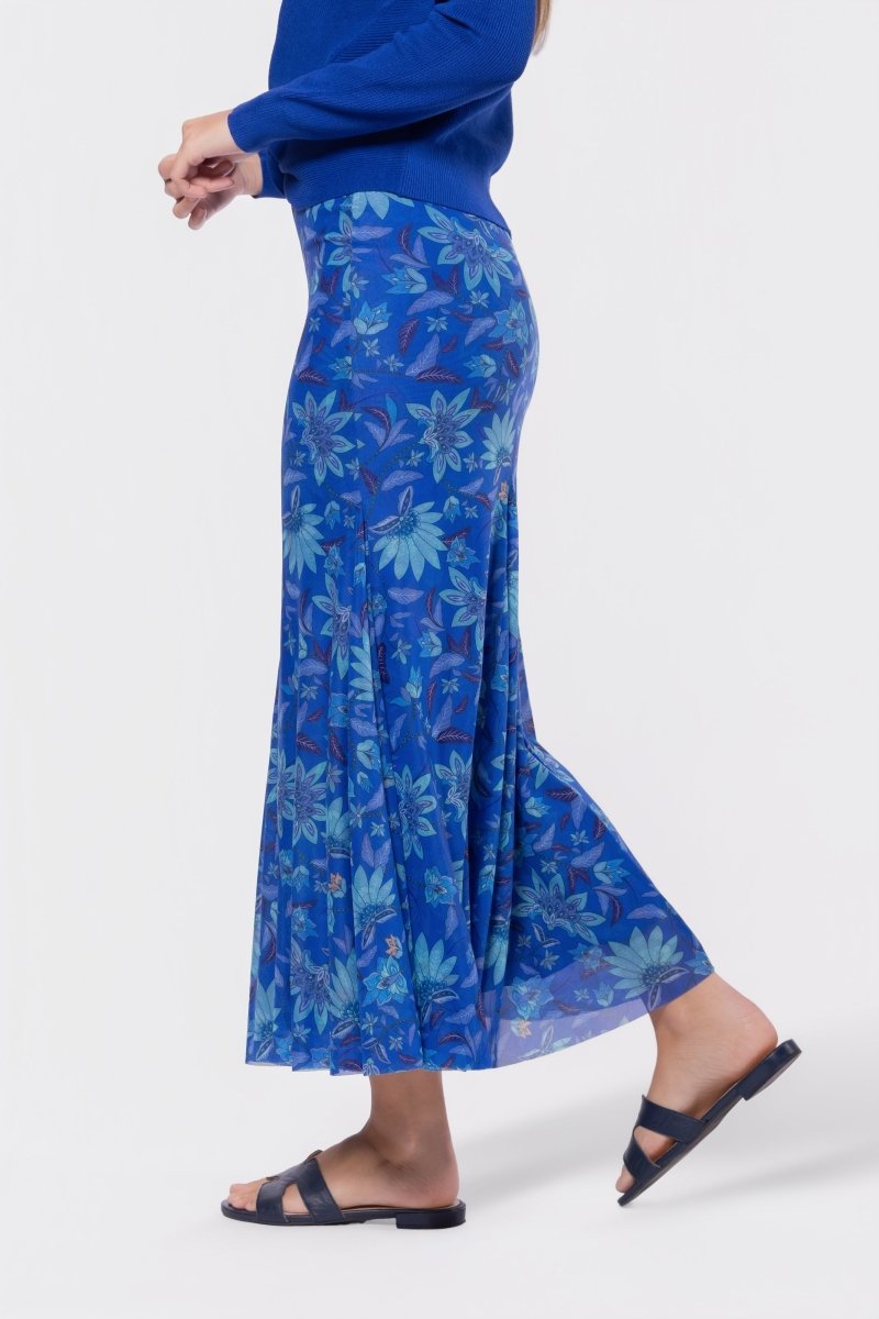 Natalia Skirt (Blue Pattern) - Glamourous Grace