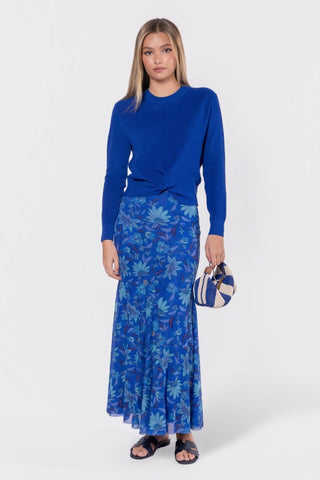Natalia Skirt (Blue Pattern)
