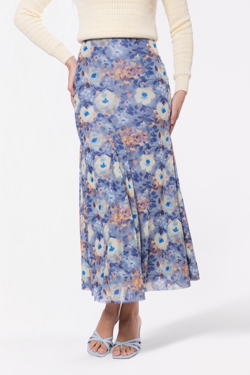 Natalia Skirt (Blue/Yellow) - Glamourous Grace