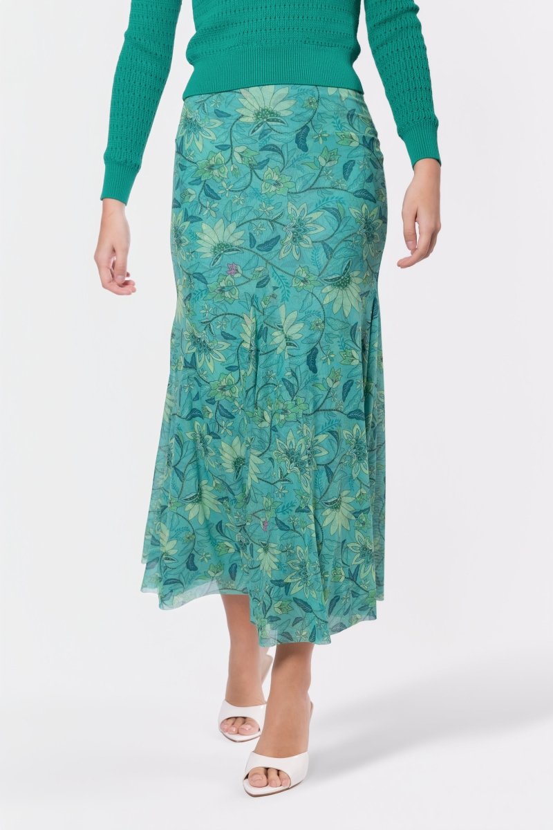 Natalia Skirt (Green Pattern) - Glamourous Grace