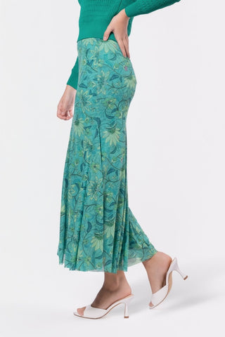 Natalia Skirt (Green Pattern)