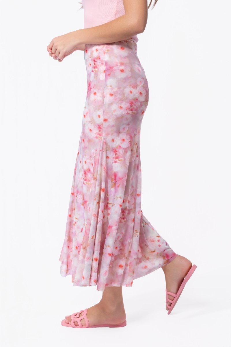 Natalia Skirt (Pink Flower) - Glamourous Grace