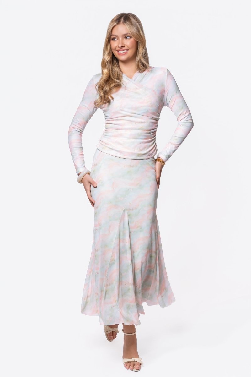 Natalia Skirt (Pink/Green) - Glamourous Grace
