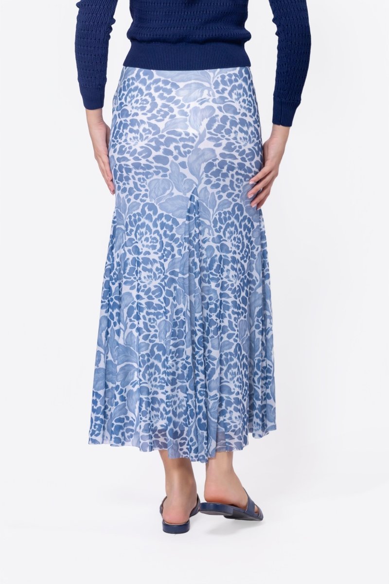 Natalia Skirt (White Blue) - Glamourous Grace