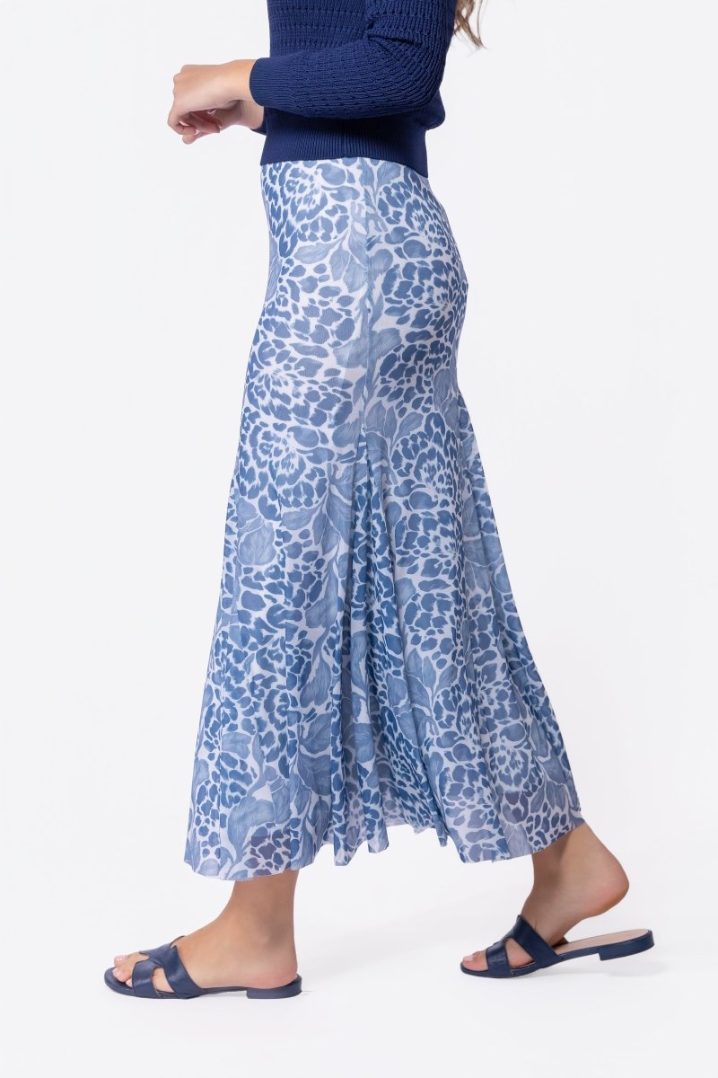 Natalia Skirt (White Blue) - Glamourous Grace