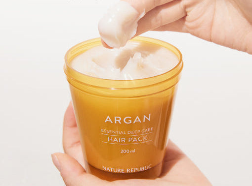 [NATURE REPUBLIC] Argan Essential Deep Care Hair Pack 470ml - Glamourous Grace