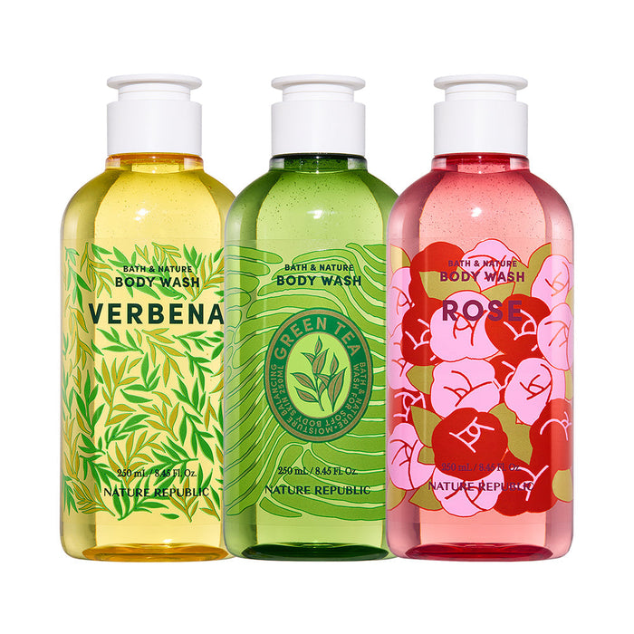 [NATURE REPUBLIC] Bath And Nature Body Wash 250ml (3types) - Glamourous Grace