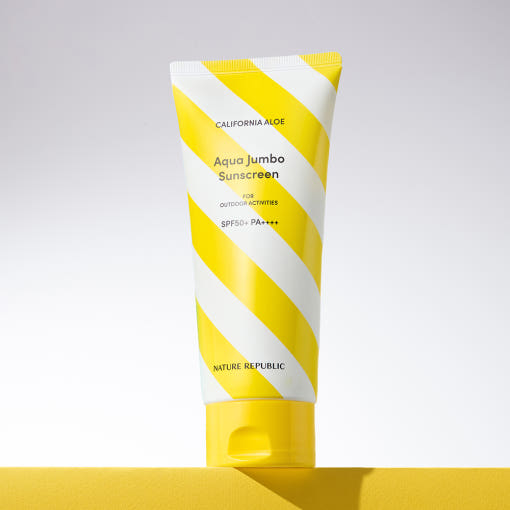 [NATURE REPUBLIC] California Aloe Aqua Jumbo Sunscreen SPF50+ PA++++ 250ml - Glamourous Grace