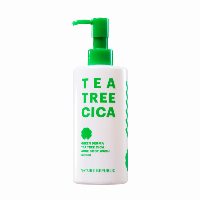[NATURE REPUBLIC] Green Derma Tea Tree Cica Acne Body Wash 300ml - Glamourous Grace