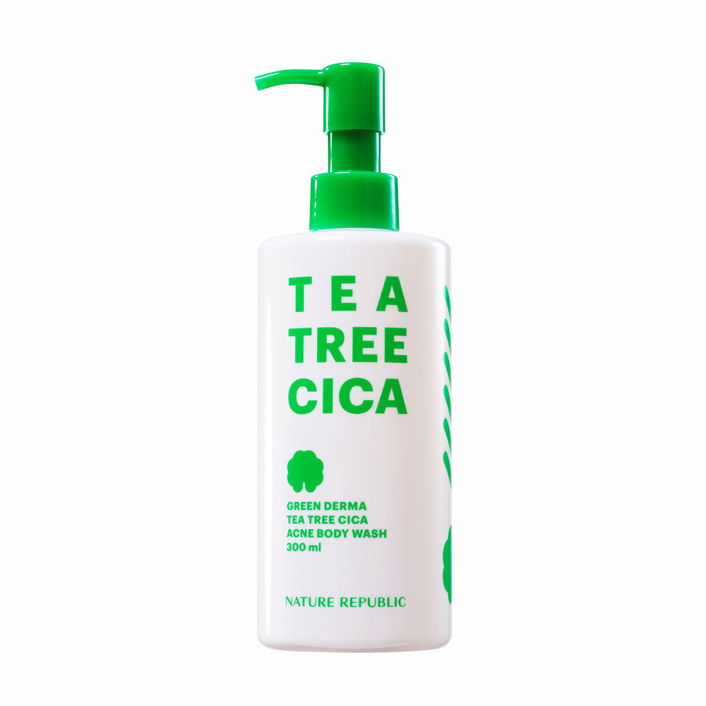[NATURE REPUBLIC] Green Derma Tea Tree Cica Acne Body Wash 300ml - Glamourous Grace