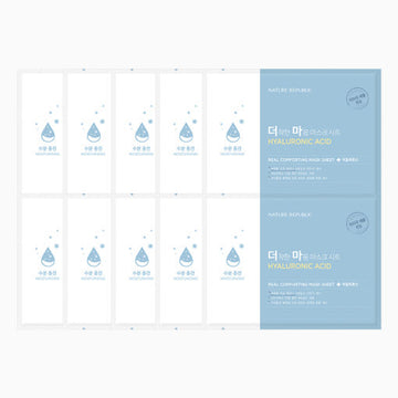 [NATURE REPUBLIC] REAL COMFORTING MASK SHEET #HYALURONIC ACID 24g*10ea - Glamourous Grace