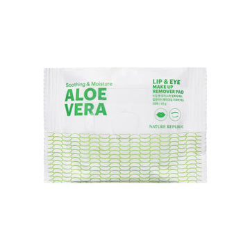 [NATURE REPUBLIC] Soothing & Moisture Aloe Vera Lip & Eye Make Up Remover Pad 45g/30ea - Glamourous Grace