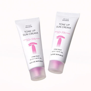 [NATURE REPUBLIC] UV CUT BAOBAB Tone Up Sun Cream SPF50+ PA++++ 40ml+40ml - Glamourous Grace