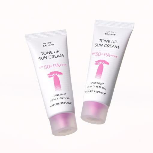 [NATURE REPUBLIC] UV CUT BAOBAB Tone Up Sun Cream SPF50+ PA++++ 40ml+40ml - Glamourous Grace