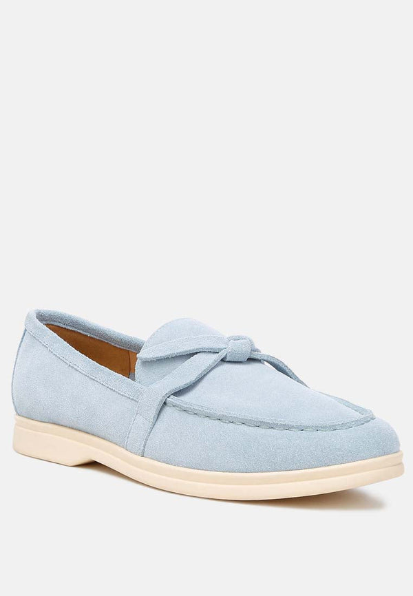 Nautica Genuine Suede Knot Detailed Loafers - Glamourous Grace