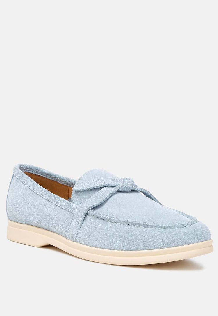 Nautica Genuine Suede Knot Detailed Loafers - Glamourous Grace