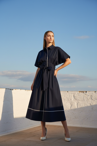 Navy Dress Mediterranean Editorial