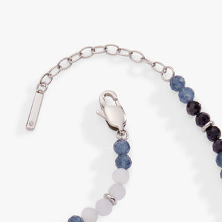 Blue Ombre Semi-Precious Beaded Anklet