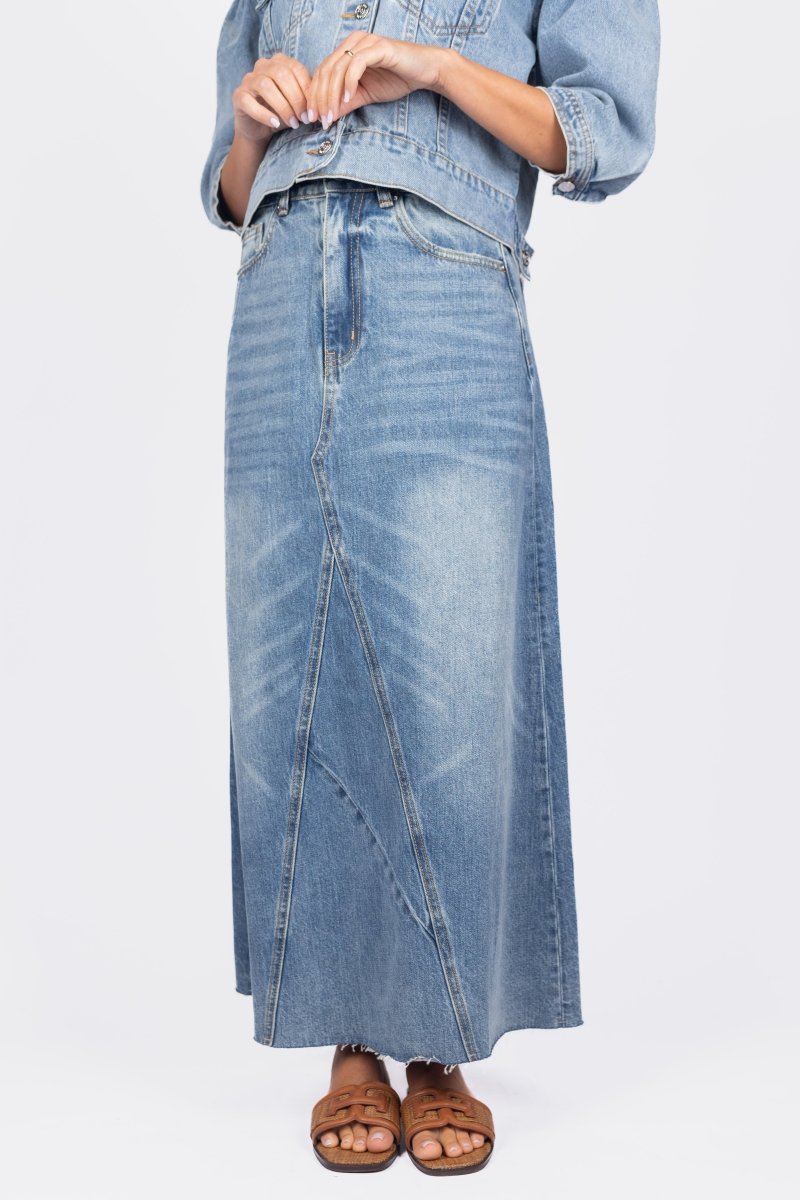 Nayeli Skirt (Blue) - Glamourous Grace