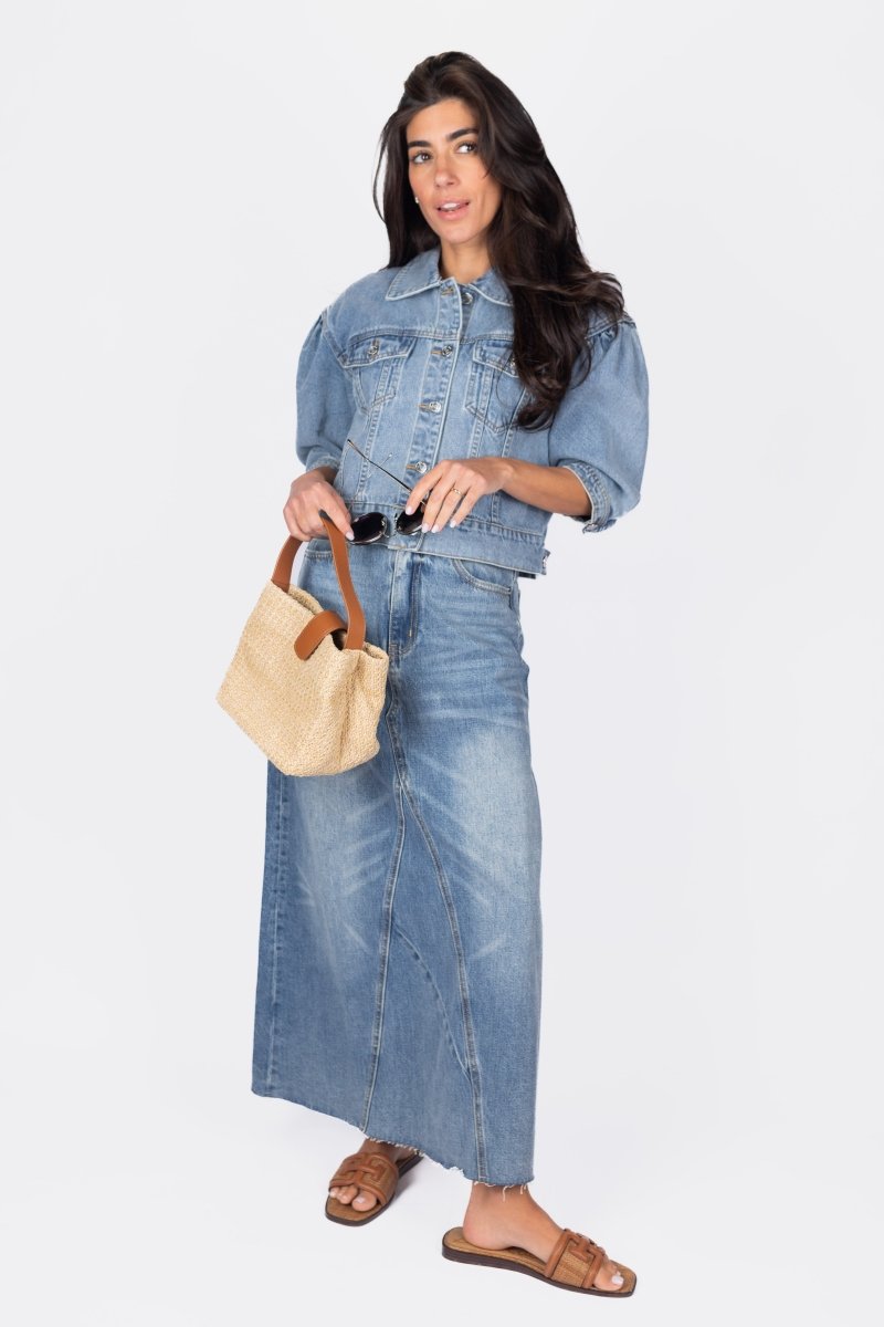 Nayeli Skirt (Blue) - Glamourous Grace