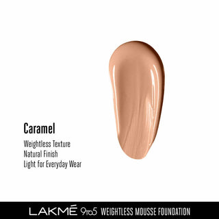 Lakme 9To5 Weightless Mousse Foundation - Caramel