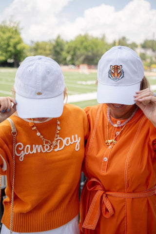 Needlepoint Baseball Hat - Tiger - Glamourous Grace