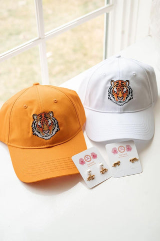 Needlepoint Baseball Hat - Tiger - Glamourous Grace