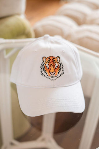 Needlepoint Baseball Hat - Tiger - Glamourous Grace