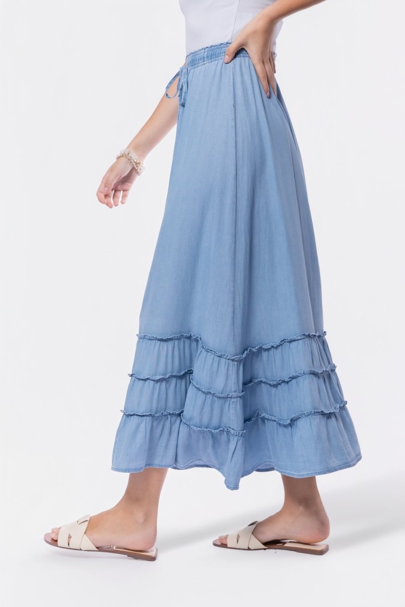 Nell Skirt (Chambray) - Glamourous Grace