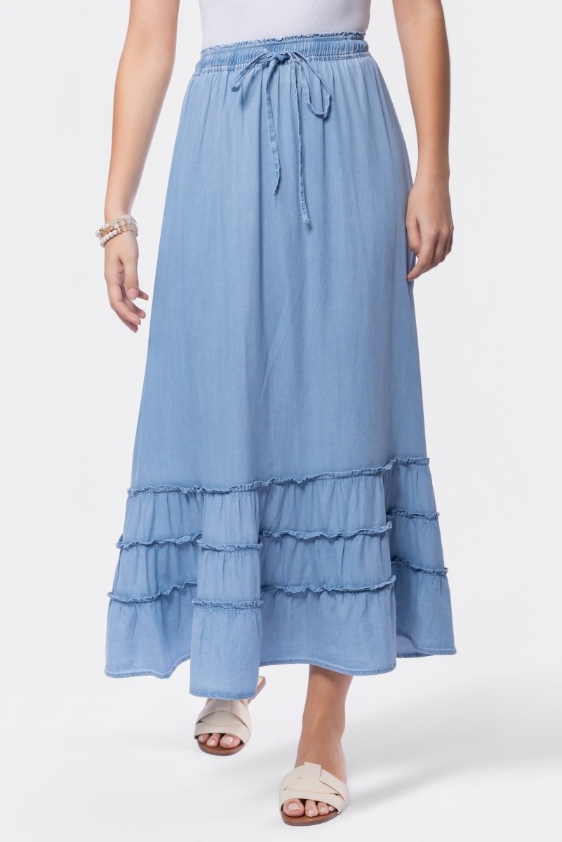 Nell Skirt (Chambray) - Glamourous Grace