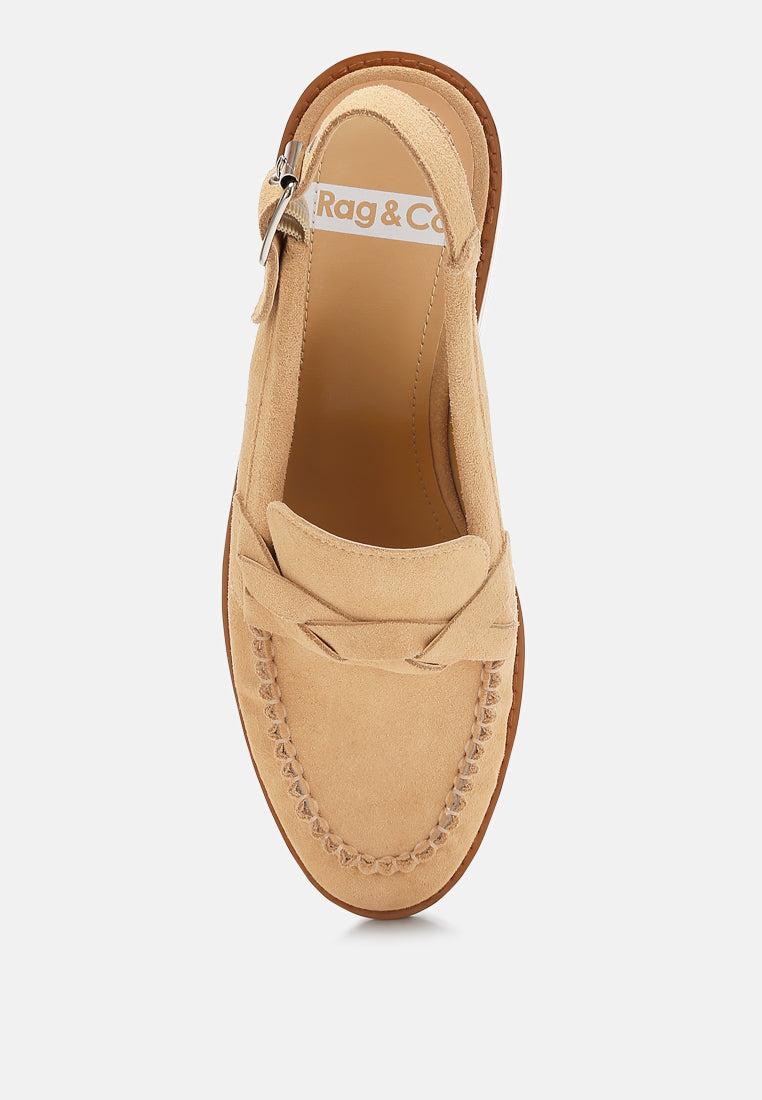 Nemykin Woven Strap Slingback Loafers - Glamourous Grace
