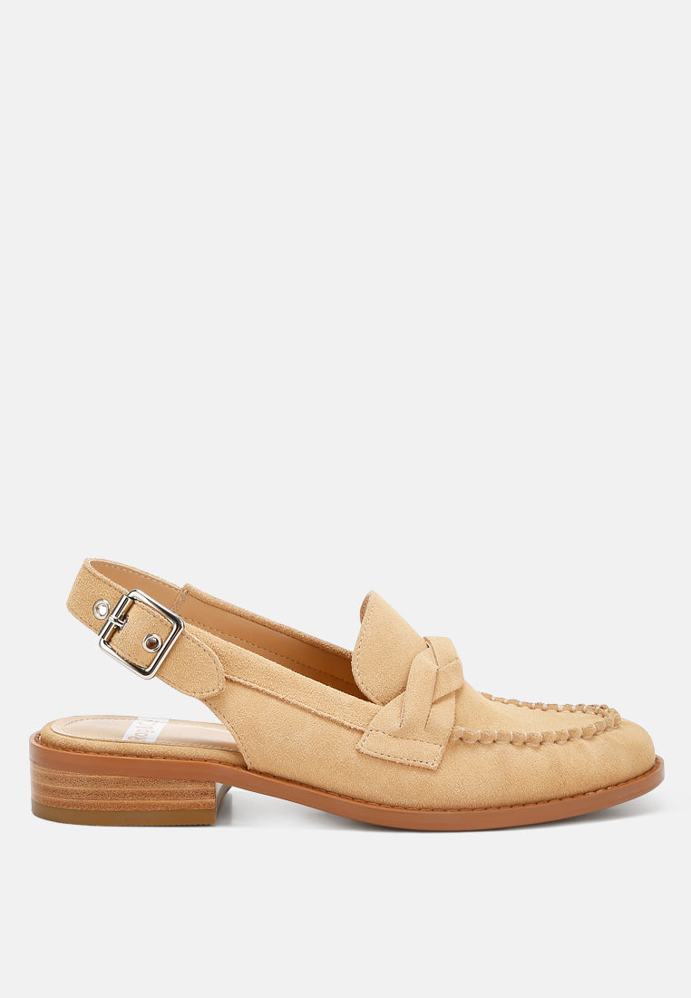 Nemykin Woven Strap Slingback Loafers - Glamourous Grace