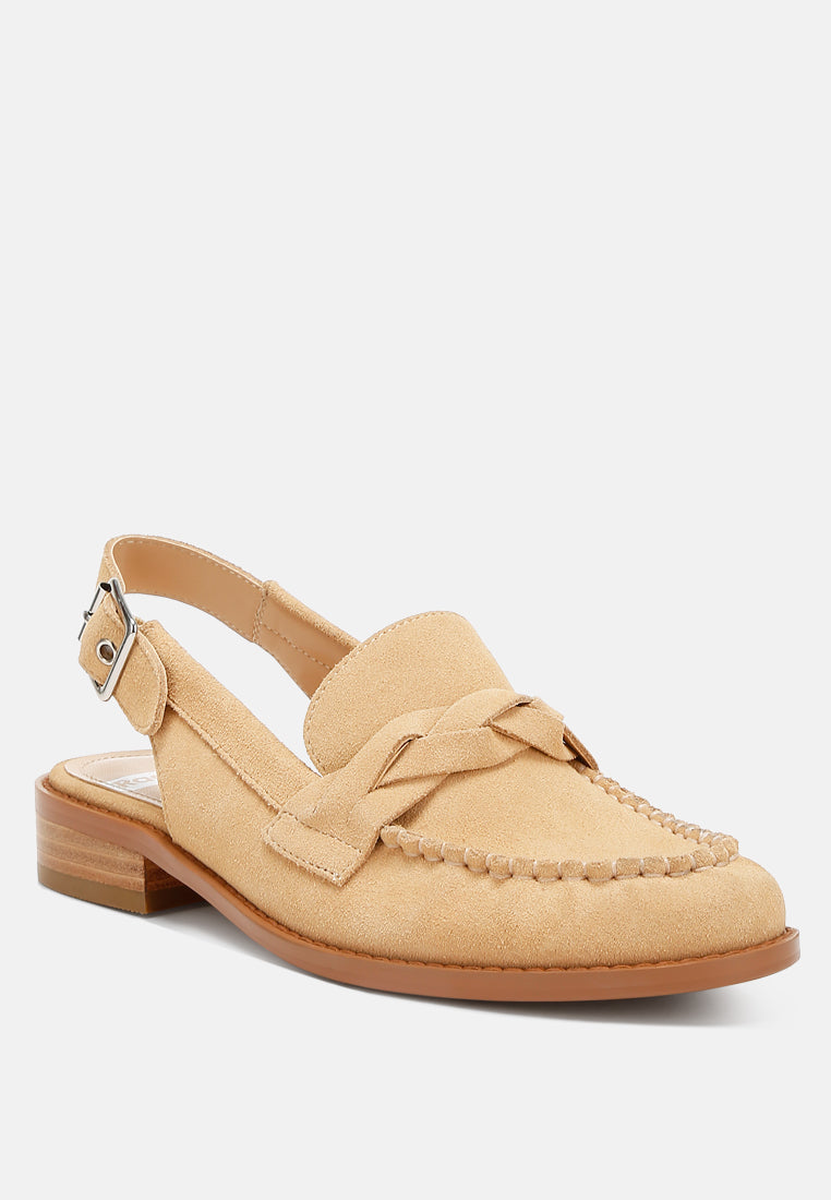 Nemykin Woven Strap Slingback Loafers - Glamourous Grace