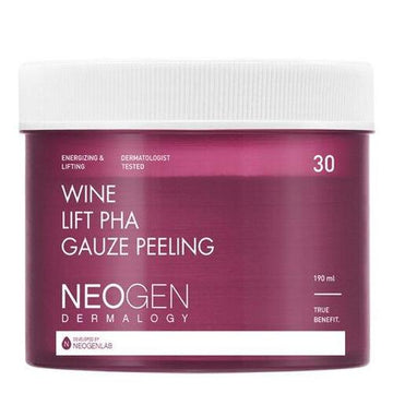 NEOGEN Dermalogy Wine Lift PHA Gauze Peeling 30 Sheets - Glamourous Grace