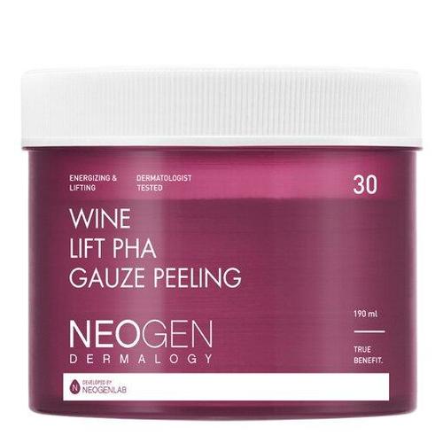 NEOGEN Dermalogy Wine Lift PHA Gauze Peeling 30 Sheets - Glamourous Grace