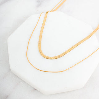 Brooke Layered Chain Necklace WATERPROOF