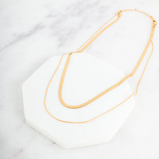 Brooke Layered Chain Necklace WATERPROOF