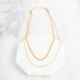 Brooke Layered Chain Necklace WATERPROOF