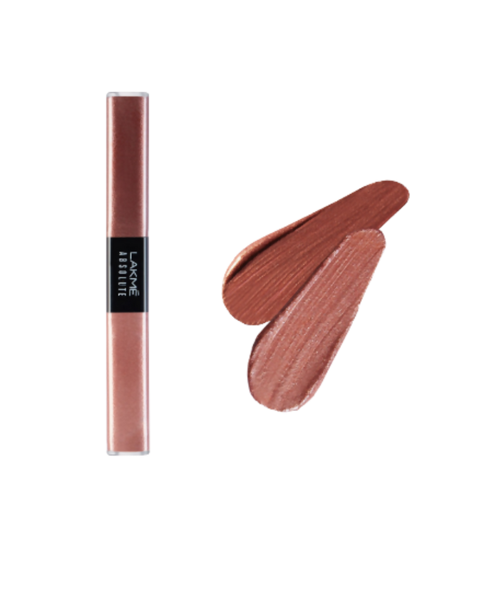 Lakme Absolute Explore Liquid Eye Shadow - Pink Champagne & Copper Glitter - Glamourous Grace