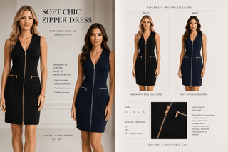 Nikkib Soft Chic Zipper Dress