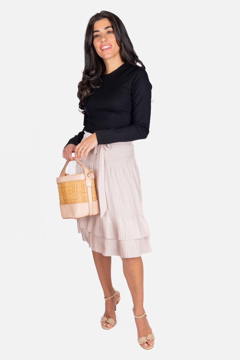 Nina Skirt 23" (Khaki) - Glamourous Grace