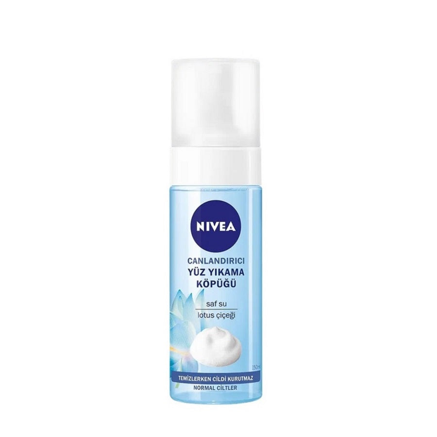 Nivea Refreshing Facial Cleansing Foam - Gentle Face Wash for Normal Skin, Lotus Flower, Moisturizing, Daily Cleanser, 5.07 fl oz - Glamourous Grace