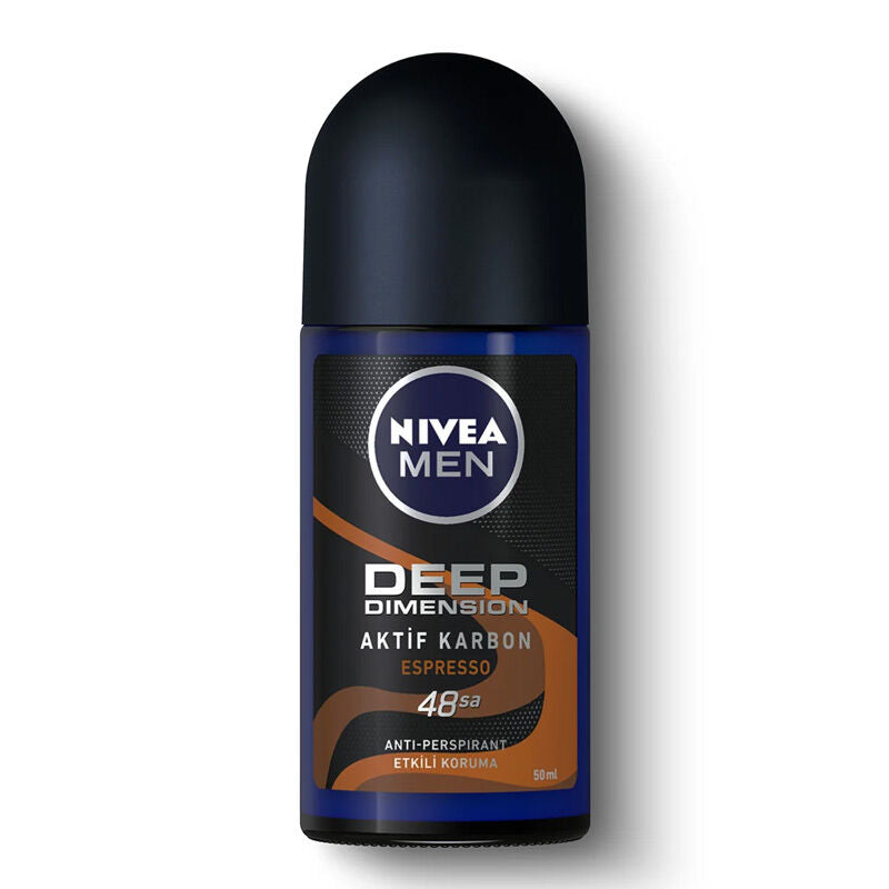 Nivea Men Deep Dimension Espresso Roll-On Deodorant | 50ml - Glamourous Grace