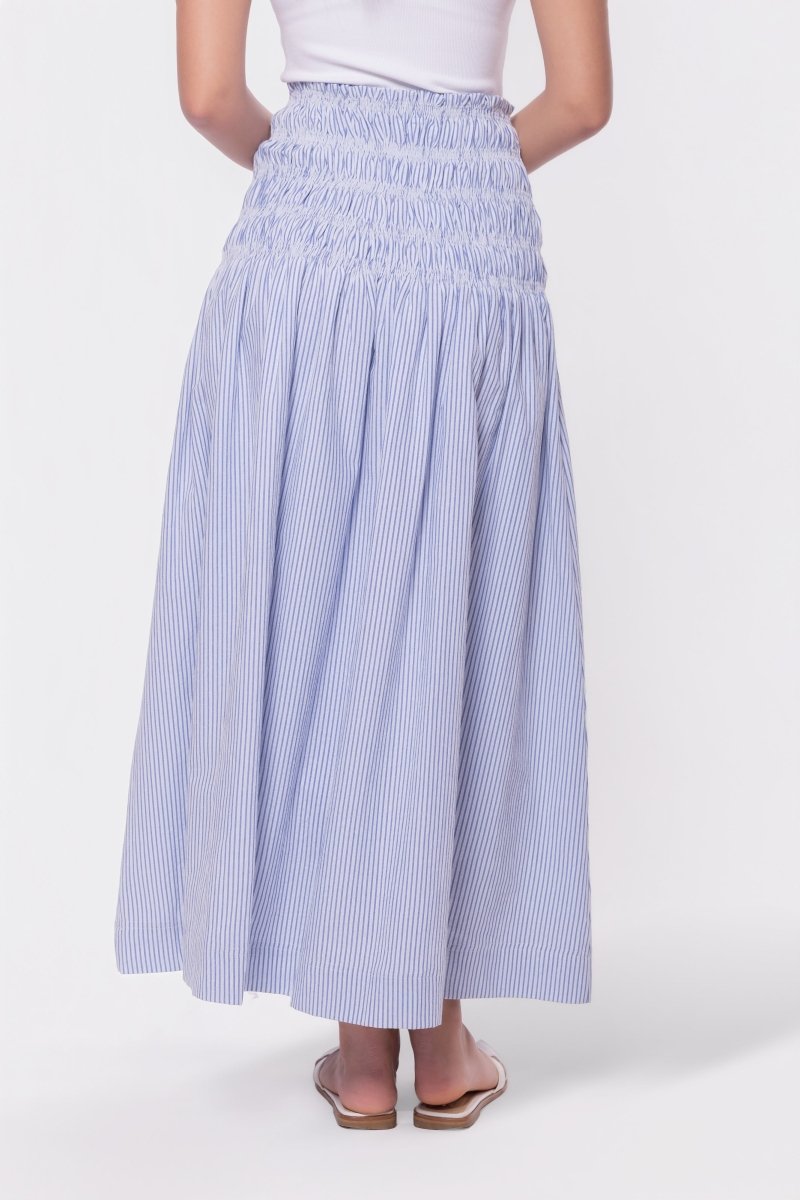 Noelle Skirt (Blue Stripe) - Glamourous Grace