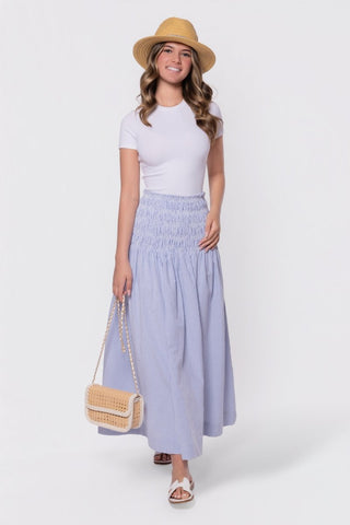 Noelle Skirt (Blue Stripe)