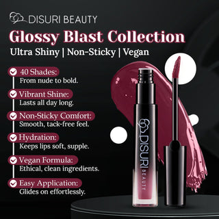 DISURI Beauty Glossy Blast Lip Gloss - Kiss Me (M63)