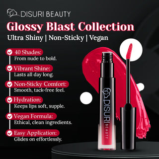 DISURI Beauty Glossy Blast Lip Gloss - Una Noche en Medellín (M38)