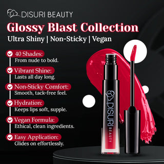 DISURI Beauty Glossy Blast Lip Gloss - Viola (M39)