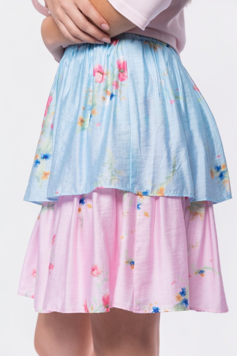 Nora Skirt 20" (Blue Pink) - Glamourous Grace
